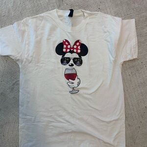 White T-Shirt with Cartoon Graphic
